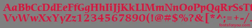 ItcCerigoLtBold Font – Red Fonts on Gray Background