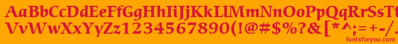 ItcCerigoLtBold Font – Red Fonts on Orange Background