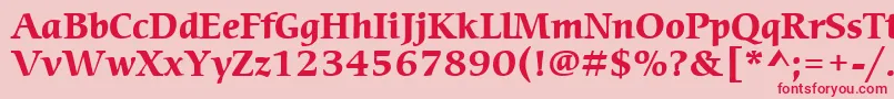 ItcCerigoLtBold Font – Red Fonts on Pink Background