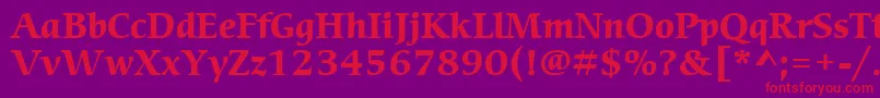 ItcCerigoLtBold Font – Red Fonts on Purple Background
