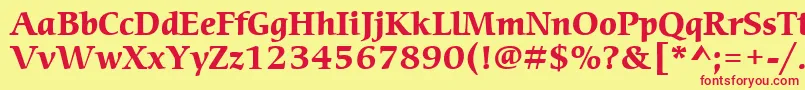 ItcCerigoLtBold Font – Red Fonts on Yellow Background