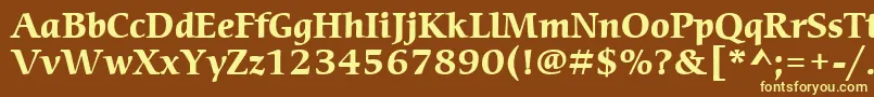 ItcCerigoLtBold Font – Yellow Fonts on Brown Background