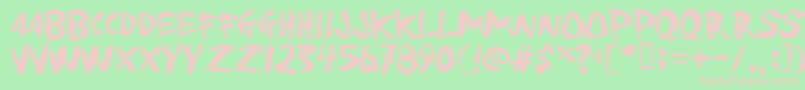 To ffy Font – Pink Fonts on Green Background