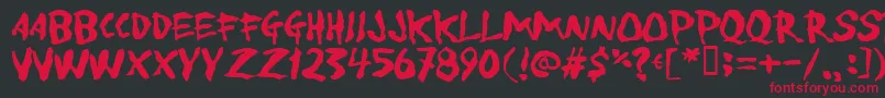 To ffy Font – Red Fonts on Black Background