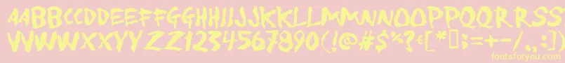 To ffy Font – Yellow Fonts on Pink Background