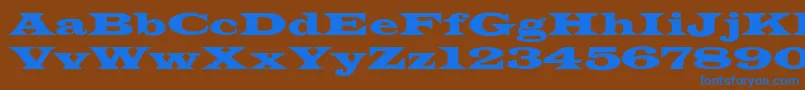 JamesWide Font – Blue Fonts on Brown Background