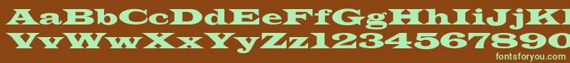 JamesWide Font – Green Fonts on Brown Background