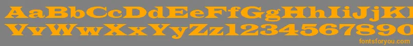 JamesWide-Schriftart – Orangefarbene Schriften auf grauem Hintergrund