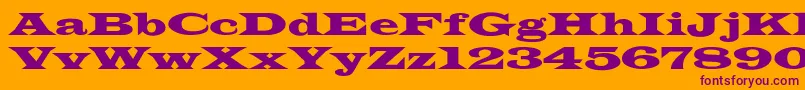 JamesWide Font – Purple Fonts on Orange Background