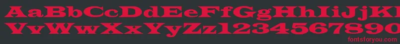 JamesWide Font – Red Fonts on Black Background