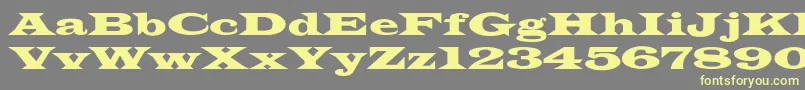 JamesWide-Schriftart – Gelbe Schriften auf grauem Hintergrund