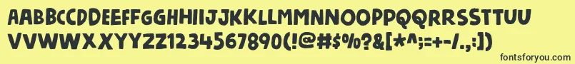 NicknameDemo Font – Black Fonts on Yellow Background