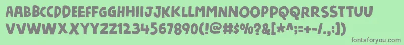 NicknameDemo Font – Gray Fonts on Green Background