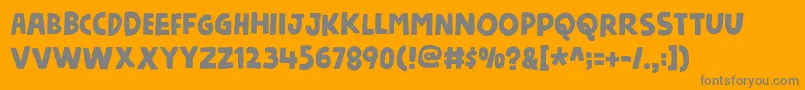 NicknameDemo Font – Gray Fonts on Orange Background