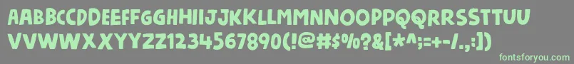 NicknameDemo Font – Green Fonts on Gray Background