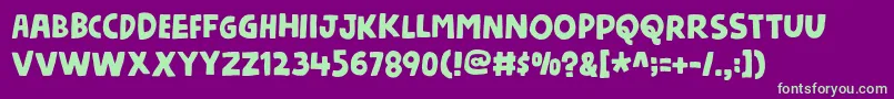 NicknameDemo Font – Green Fonts on Purple Background