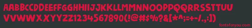 NicknameDemo Font – Red Fonts on Black Background