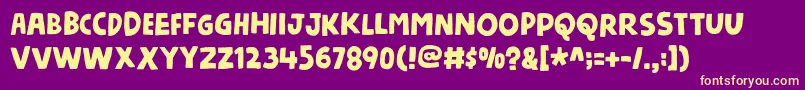 NicknameDemo Font – Yellow Fonts on Purple Background