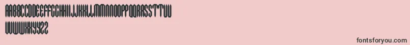 Fonte Metac – fontes pretas em um fundo rosa