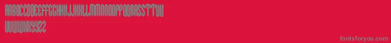Metac Font – Gray Fonts on Red Background