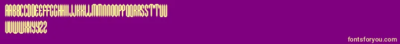 Metac-Schriftart – Gelbe Schriften auf violettem Hintergrund