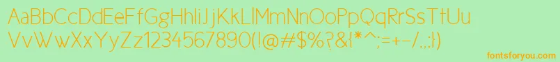NewCicleFina Font – Orange Fonts on Green Background