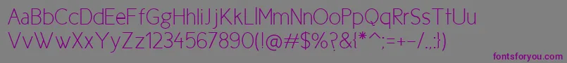 NewCicleFina Font – Purple Fonts on Gray Background
