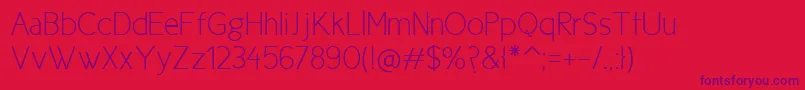 NewCicleFina Font – Purple Fonts on Red Background
