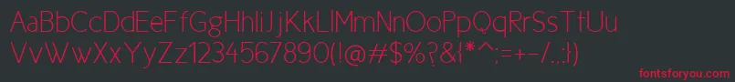NewCicleFina Font – Red Fonts on Black Background
