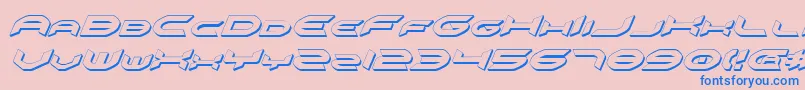 Omniv23Di Font – Blue Fonts on Pink Background