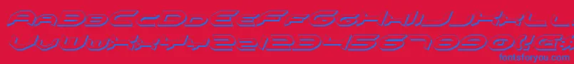 Omniv23Di Font – Blue Fonts on Red Background