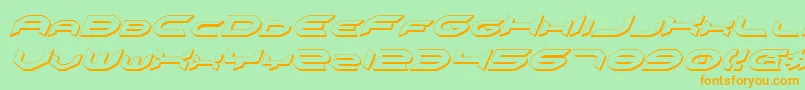 Omniv23Di Font – Orange Fonts on Green Background