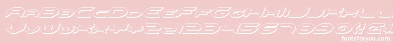 Omniv23Di-Schriftart – Weiße Schriften auf rosa Hintergrund