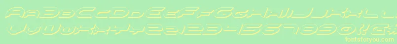 Omniv23Di Font – Yellow Fonts on Green Background