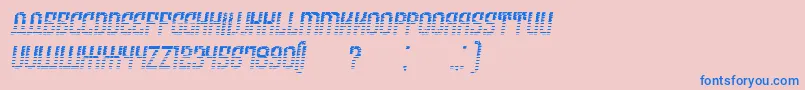 Fonte ArmeniaGradientItalic – fontes azuis em um fundo rosa