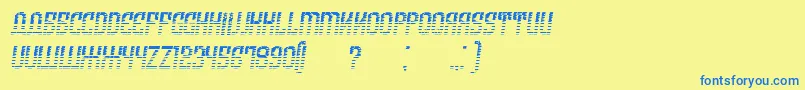 ArmeniaGradientItalic Font – Blue Fonts on Yellow Background