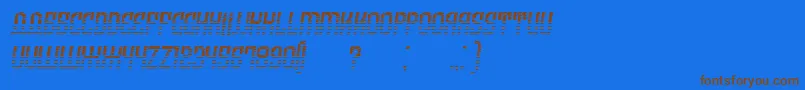 ArmeniaGradientItalic Font – Brown Fonts on Blue Background
