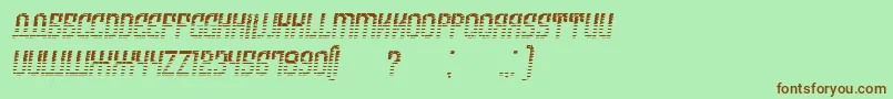 ArmeniaGradientItalic Font – Brown Fonts on Green Background