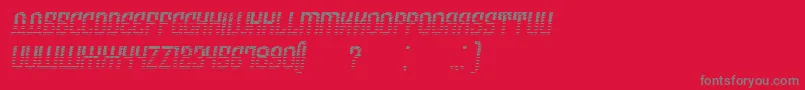 ArmeniaGradientItalic-fontti – harmaat kirjasimet punaisella taustalla