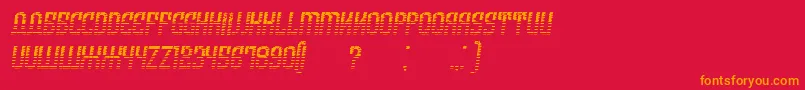 フォントArmeniaGradientItalic – 赤い背景にオレンジの文字