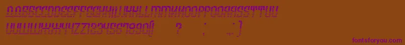 ArmeniaGradientItalic Font – Purple Fonts on Brown Background