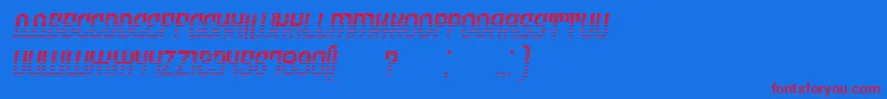 フォントArmeniaGradientItalic – 赤い文字の青い背景