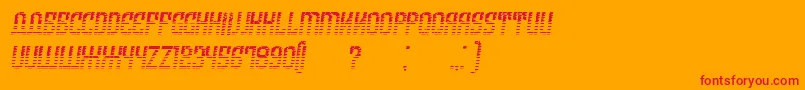 Fonte ArmeniaGradientItalic – fontes vermelhas em um fundo laranja