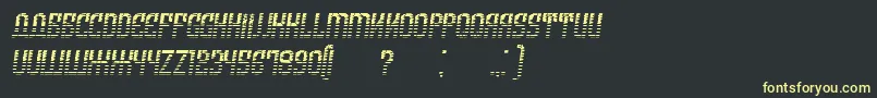 フォントArmeniaGradientItalic – 黒い背景に黄色の文字