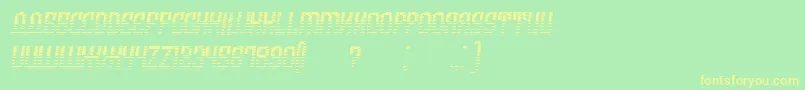 ArmeniaGradientItalic Font – Yellow Fonts on Green Background