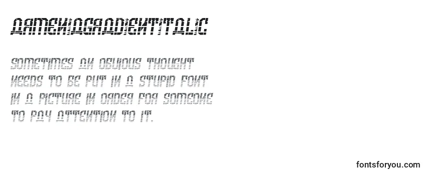Обзор шрифта ArmeniaGradientItalic