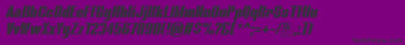 BluefishStencilItalicDemo Font – Black Fonts on Purple Background