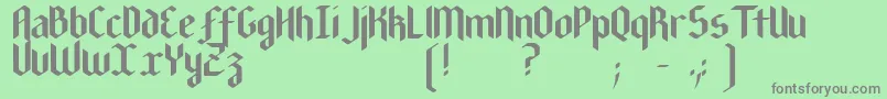 フォントNewGothicTextura – 緑の背景に灰色の文字