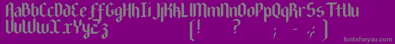 NewGothicTextura Font – Gray Fonts on Purple Background