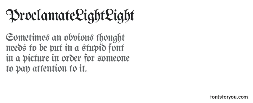 ProclamateLightLight フォントのレビュー